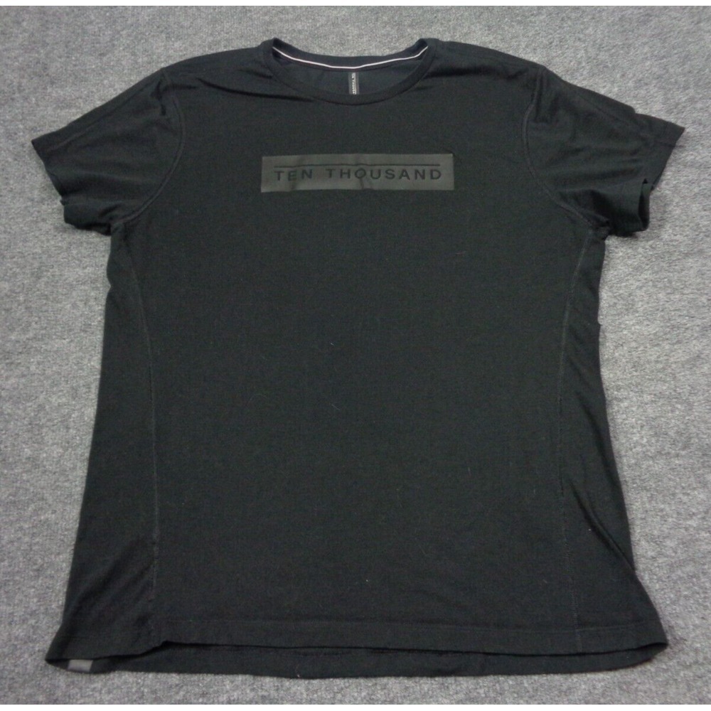 Ten Thousand Shirt Mens XL Black‎ The Durable Logo Gym Workout Running Casual